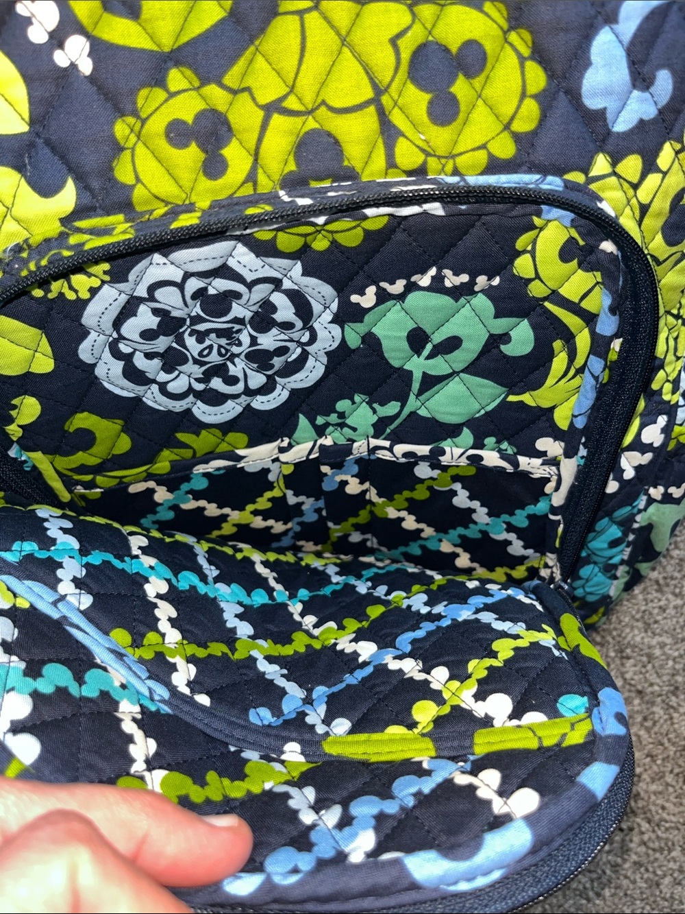 Vera Bradley Disney Parks Where’s Mickey Quilted Floral Backpack - Picture 7 of 7